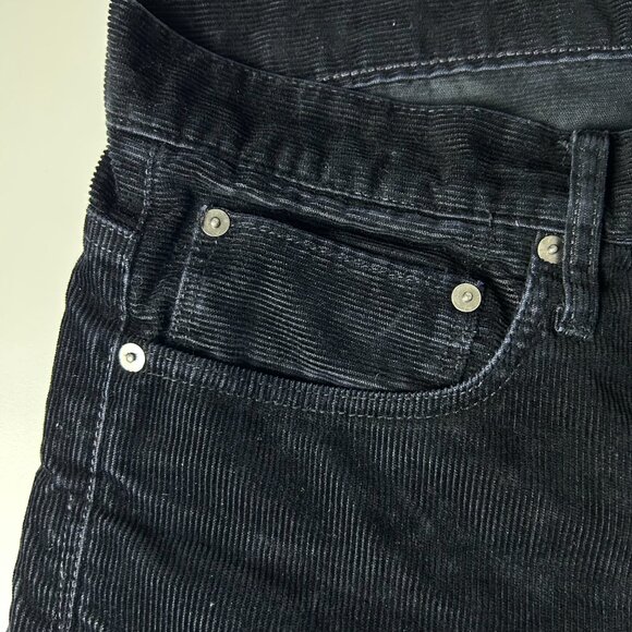 Helmut Lang Black Button Fly 5 Pocket Straight Corduroy Pants Men's Size 30 - Picture 7 of 16